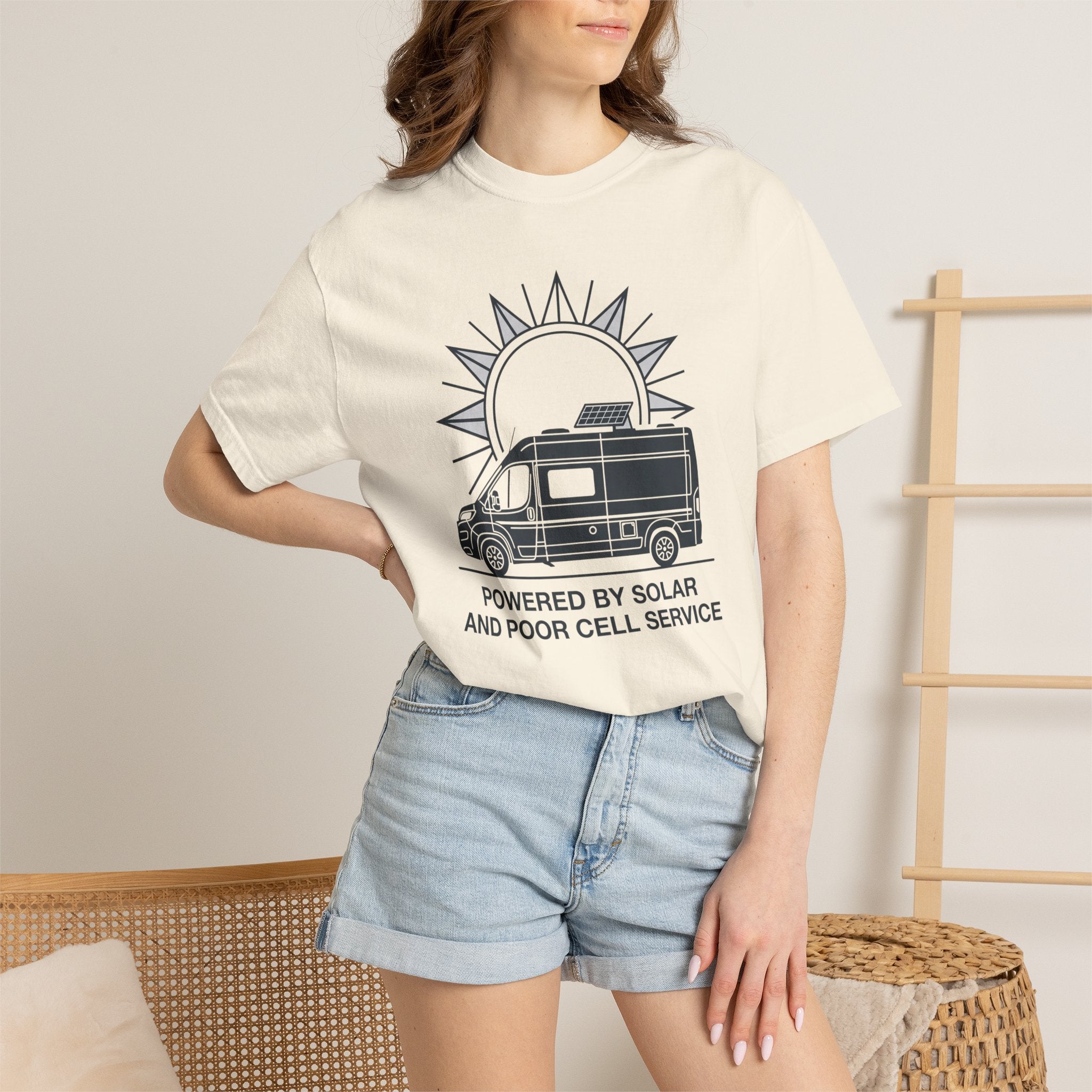 Powered By Solar And Poor Cell Service - T-Shirt