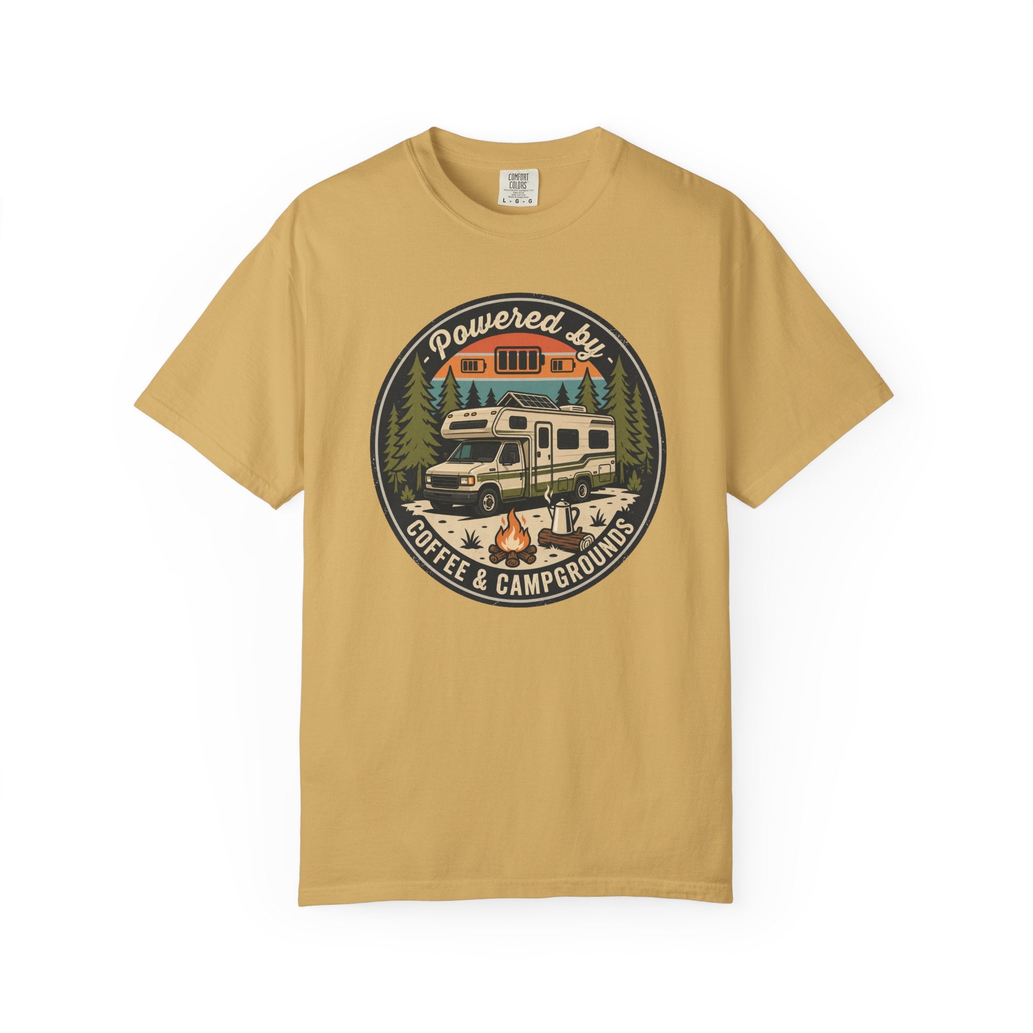 Powered By Coffee and Campgrounds - T-Shirt