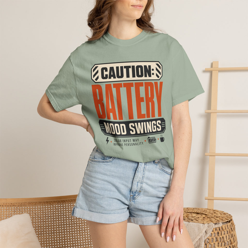 Caution Battery Mood Swings - T-Shirt