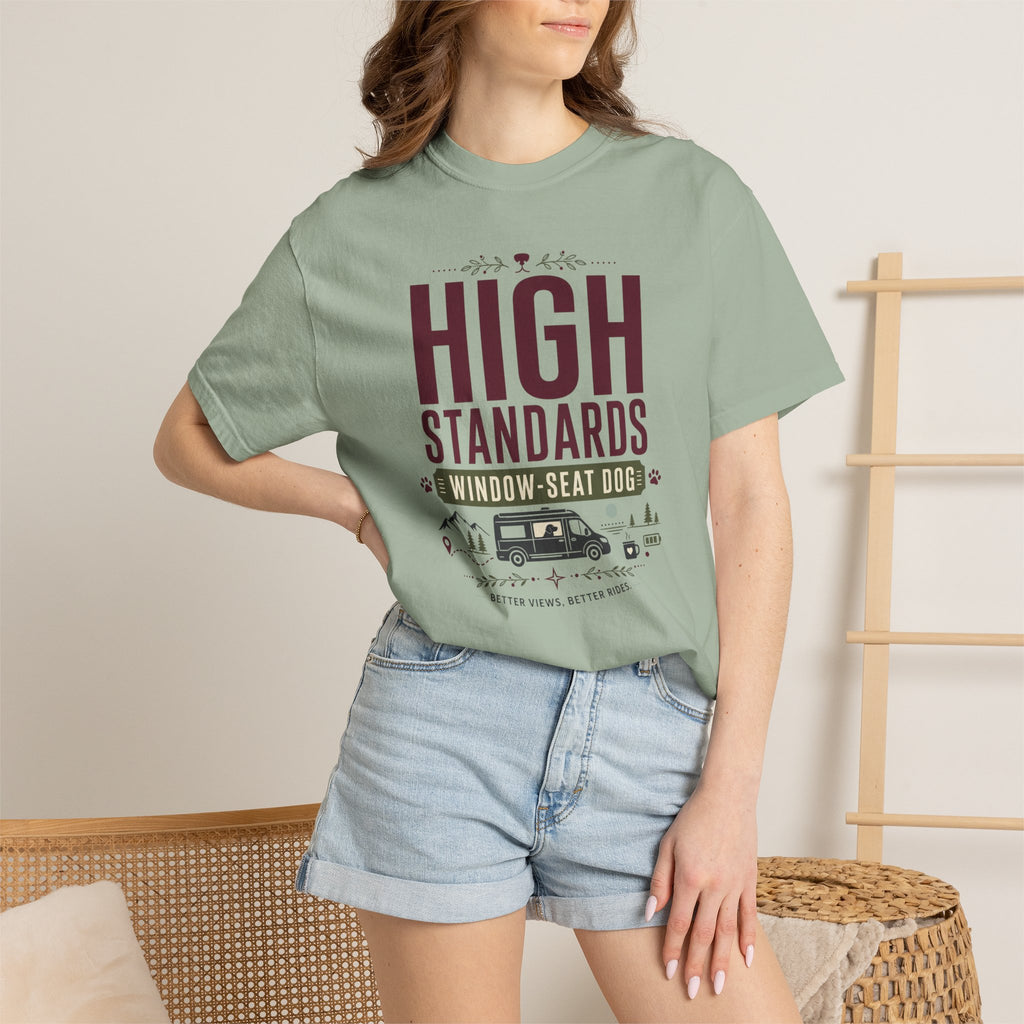 High Standards Window Seat Dog - T-Shirt