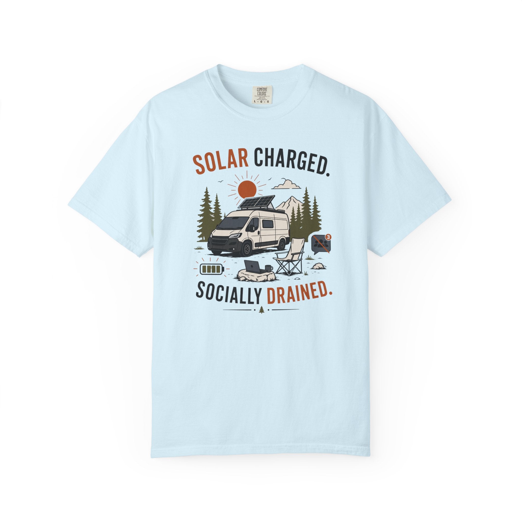 Solar Charged Socially Drained - T-Shirt