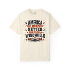 America Looks Better Through A Windshield - T-Shirt