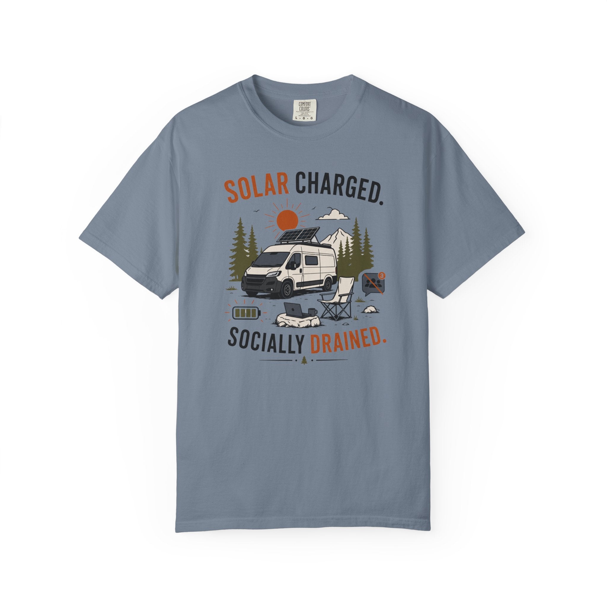 Solar Charged Socially Drained - T-Shirt