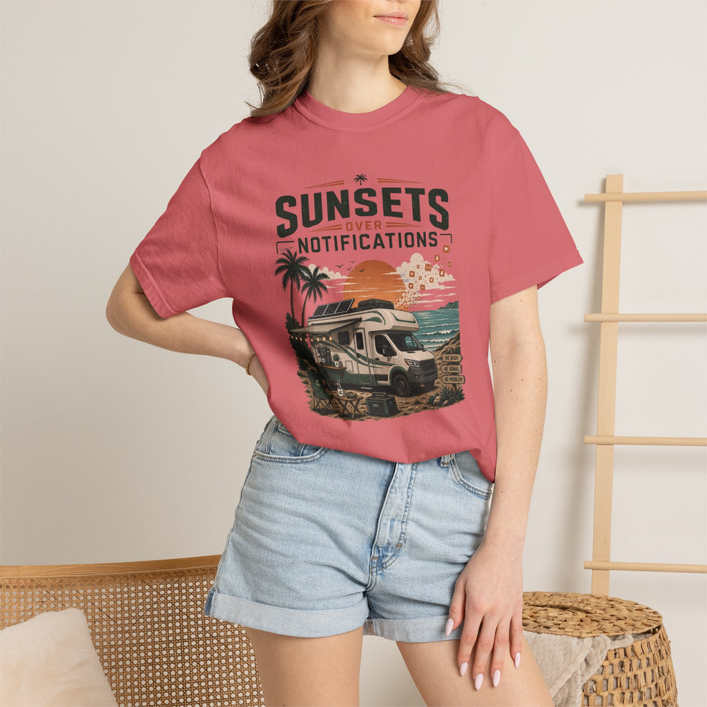 Sunsets Over Notifications - T-Shirt