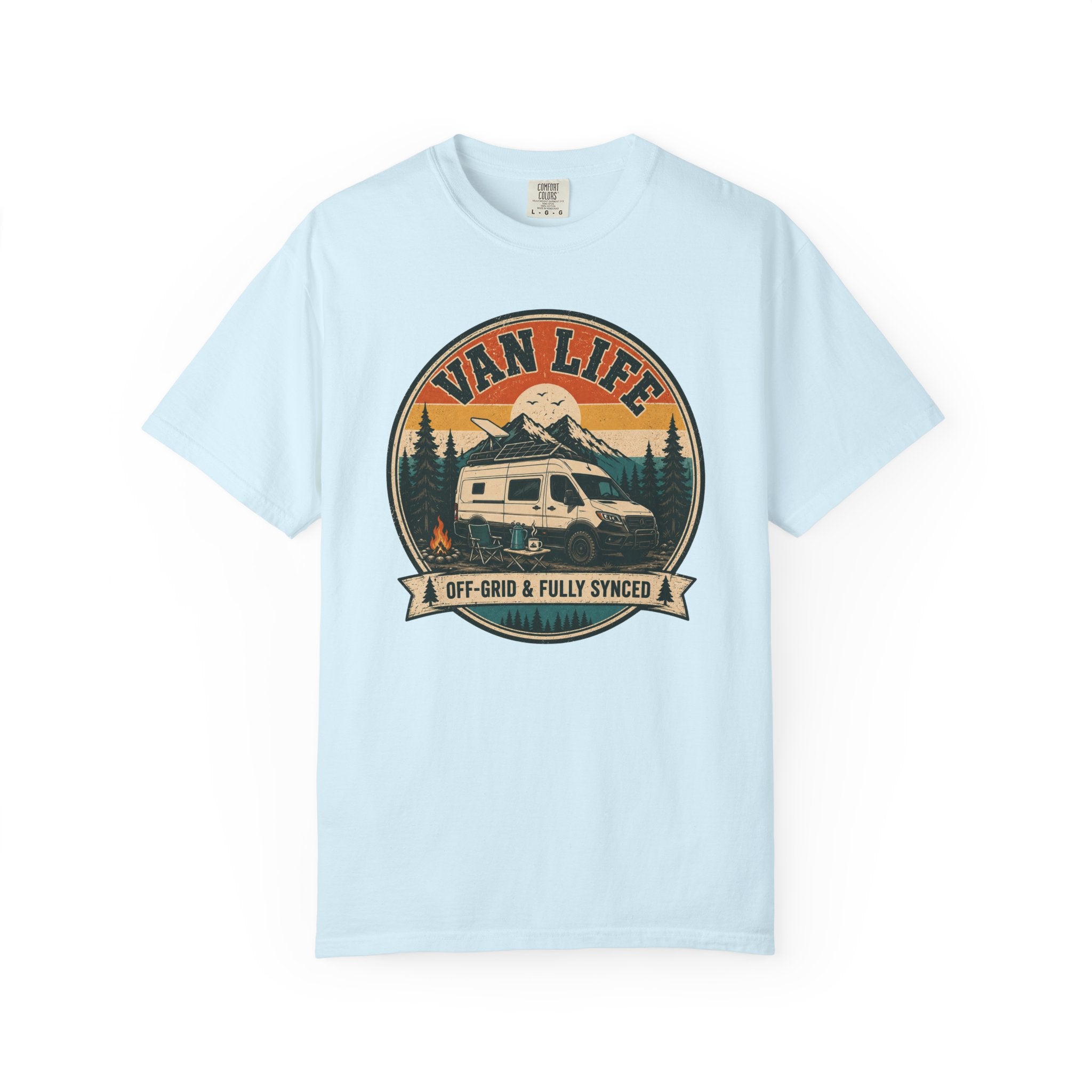 Van Life Offgrid And Fully Synced - T-Shirt