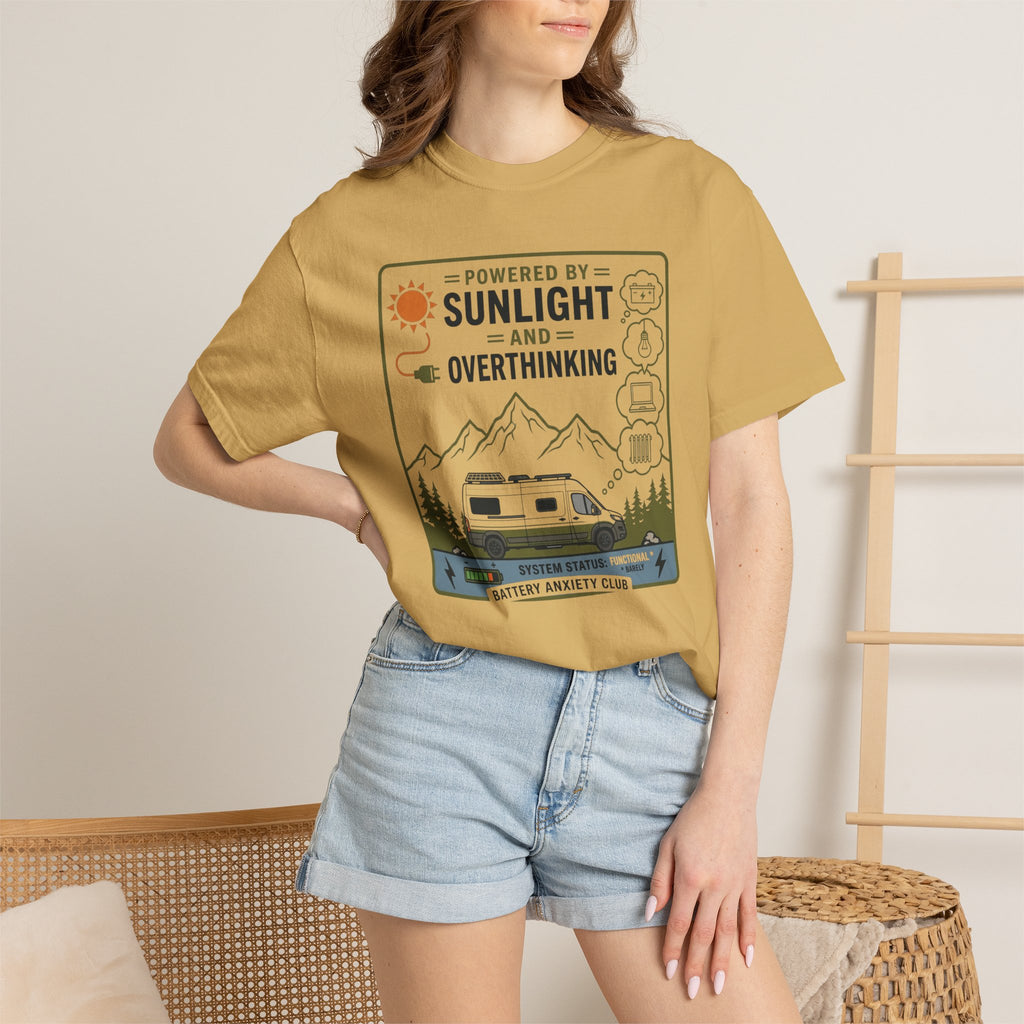 Powered By Sunlight And Overthinking - T-Shirt