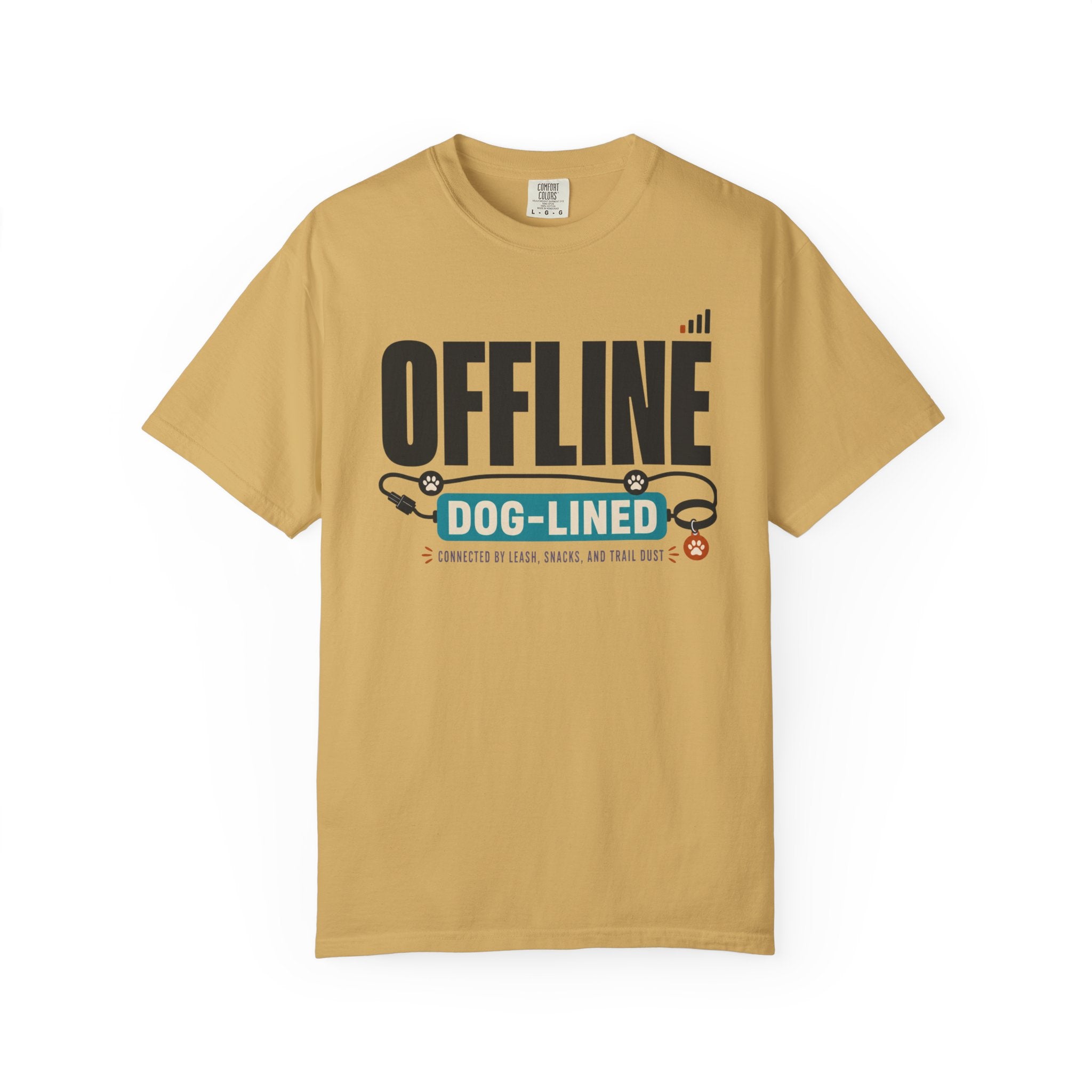 Offline But Dog Lined - T-Shirt