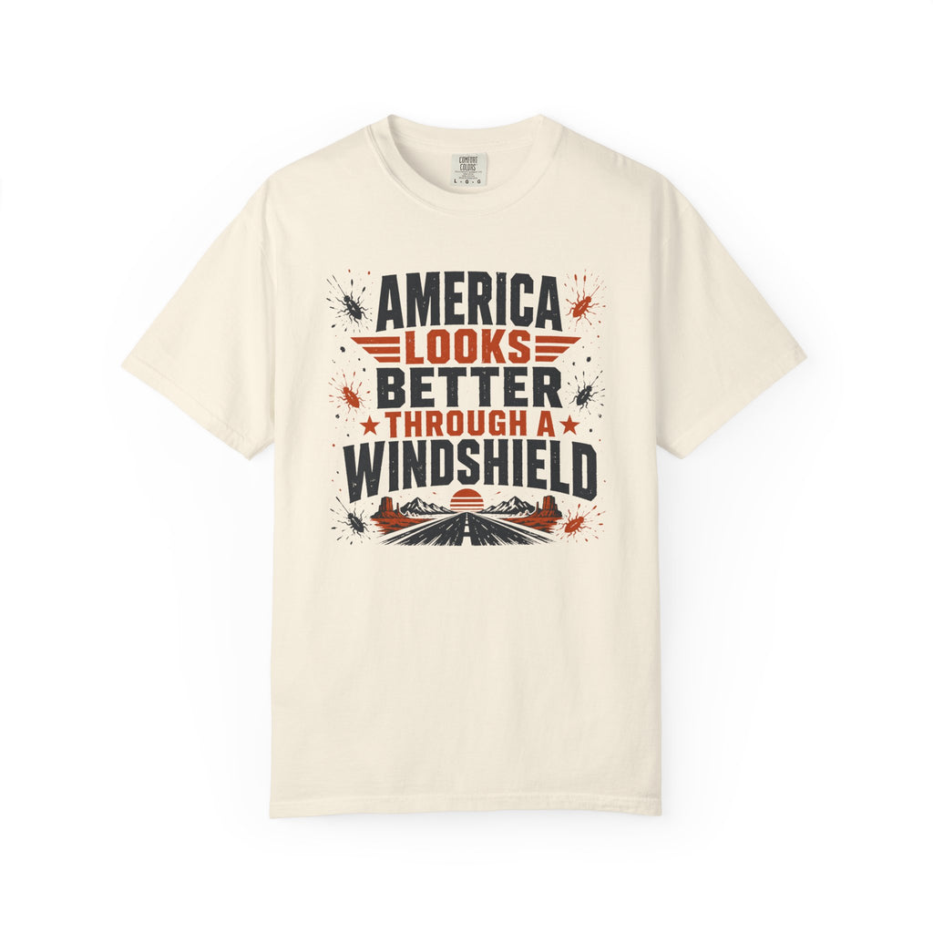 America Looks Better Through A Windshield - T-Shirt