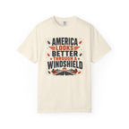 America Looks Better Through A Windshield - T-Shirt