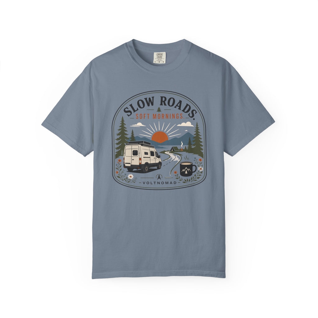 Slow Roads Soft Mornings - T-Shirt