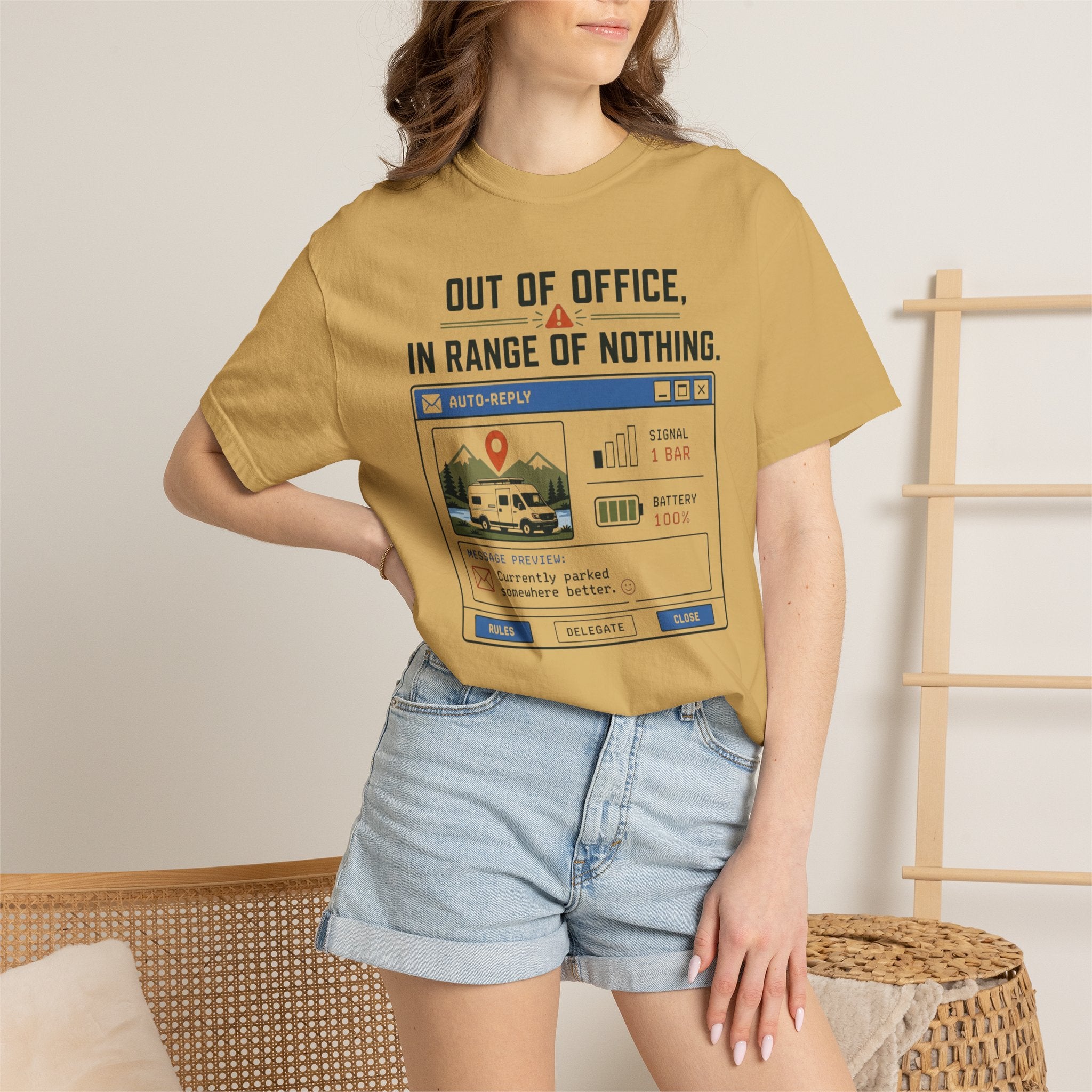Out Of Office In Range Of Nothing - T-Shirt