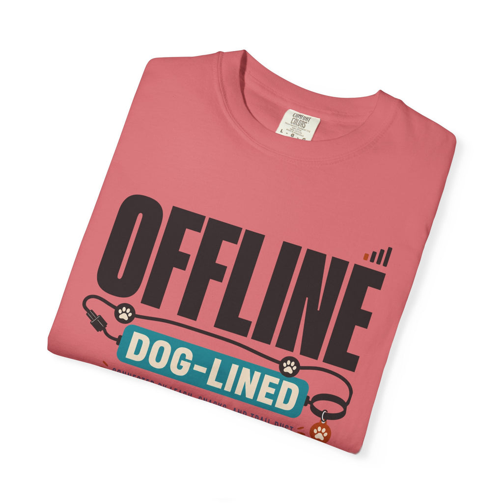 Offline But Dog Lined - T-Shirt