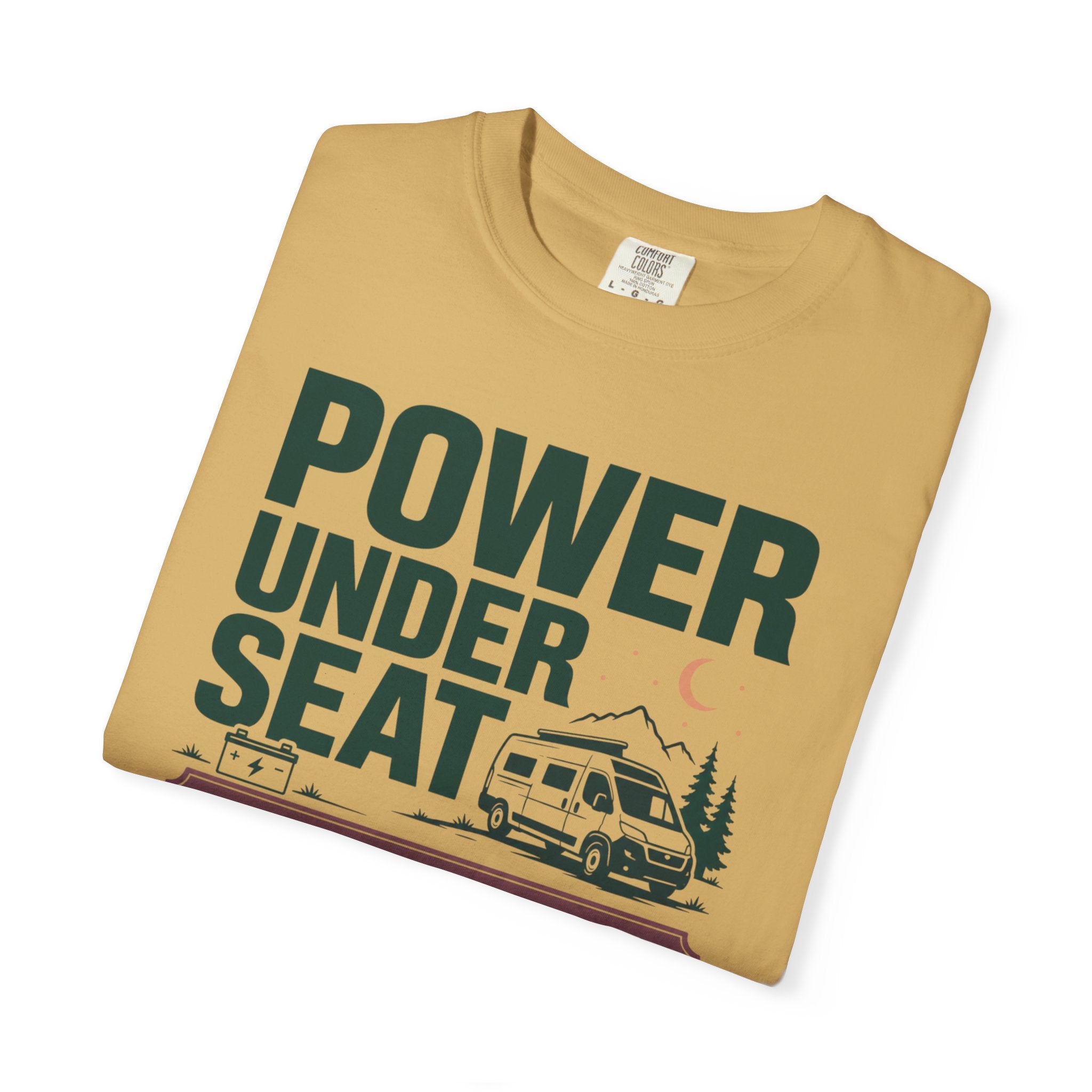 Power Under Seat Dog In Window - T-Shirt