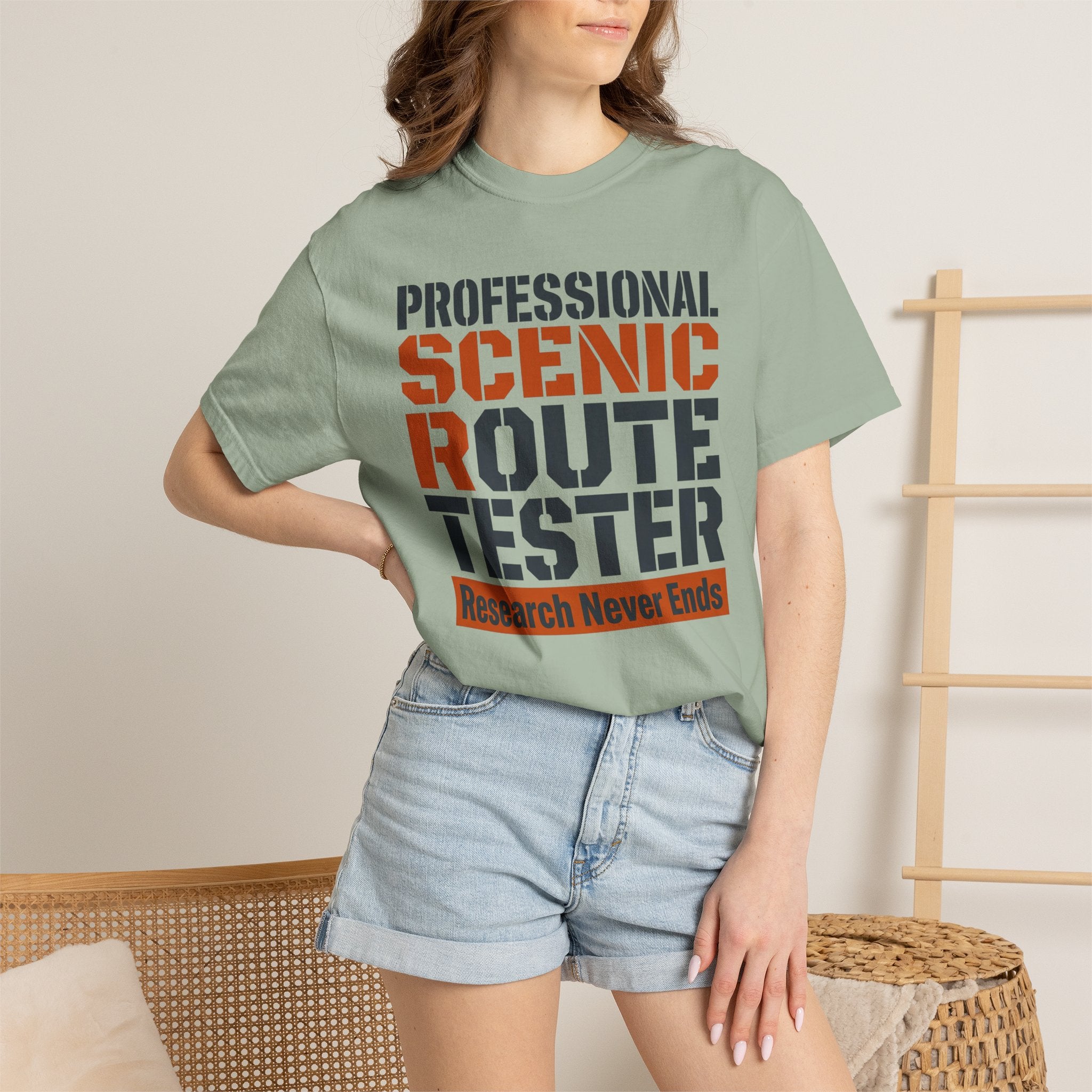 Professional Scenic Route Tester Research Never Ends - T-Shirt