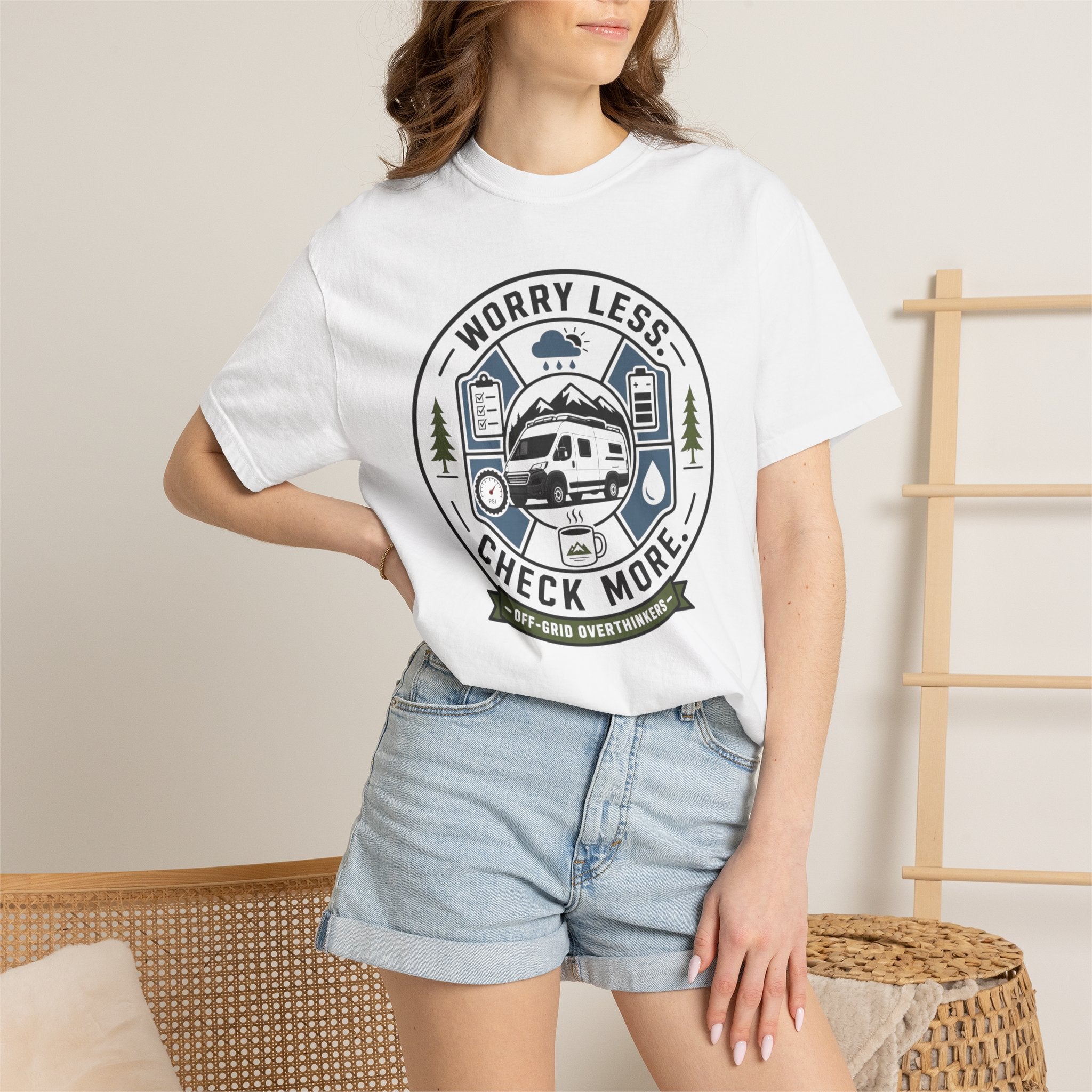 Worry Less Check More - T-Shirt