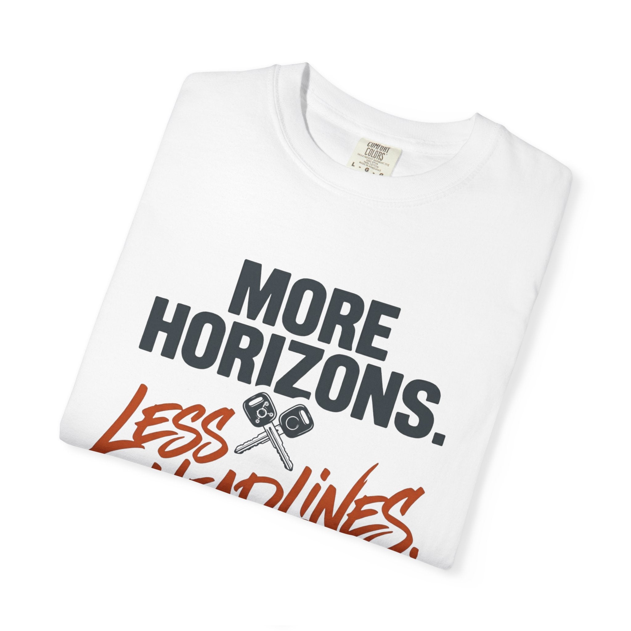 More Horizons Less Headlines - T-Shirt