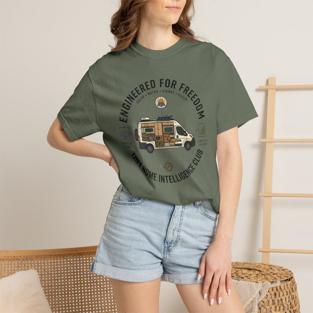 Engineered For Freedom Tiny Home Intelligence Club - T-Shirt