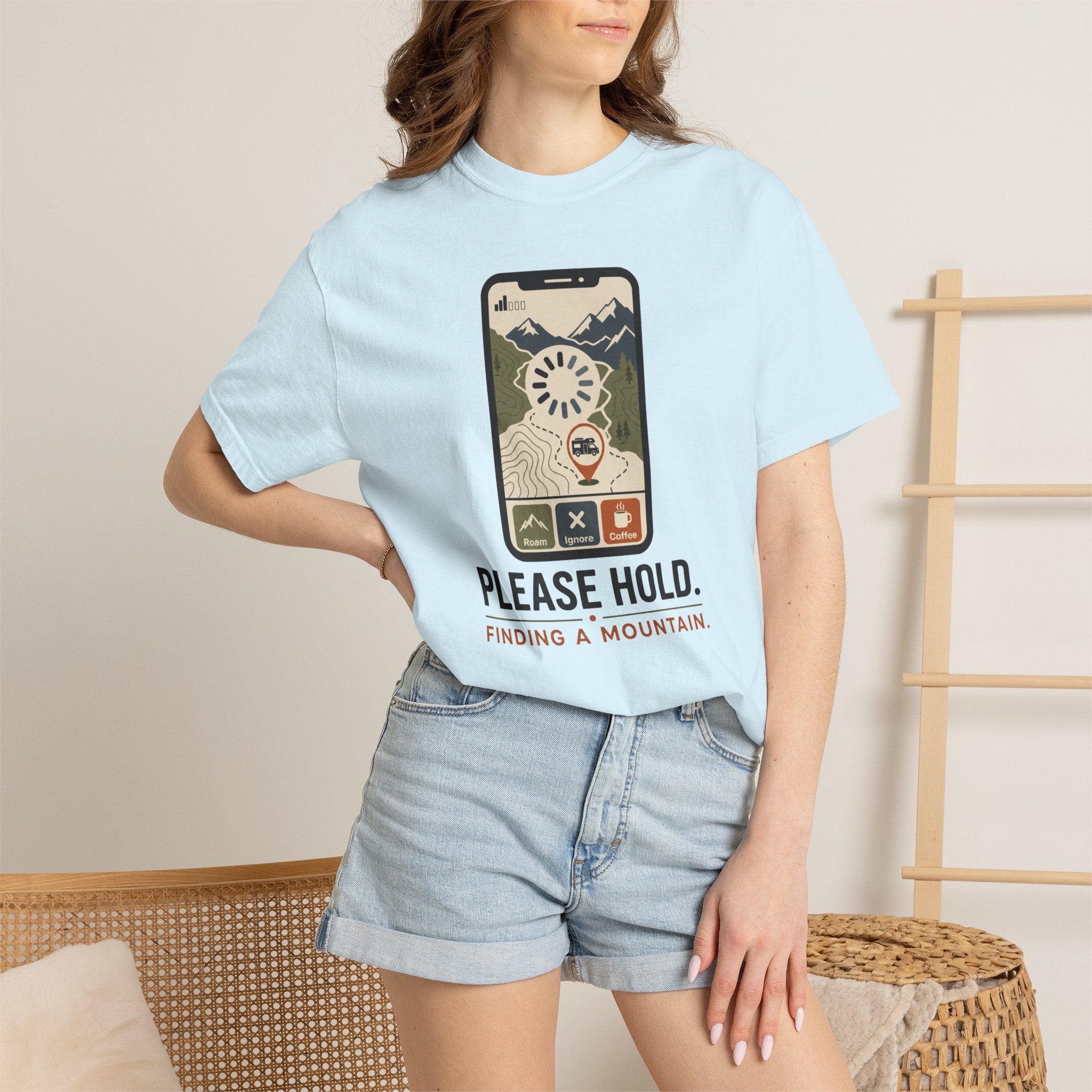 Please Hold Finding A Mountain - T-Shirt