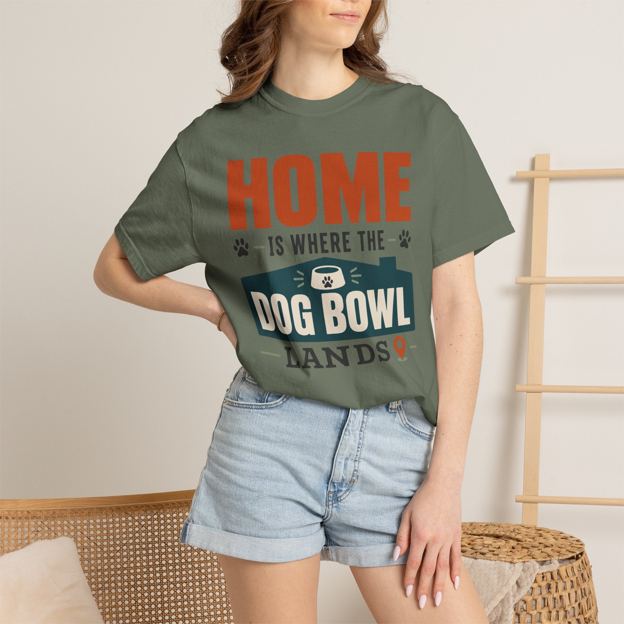 Home Is Where The Dog Bowl Lands - T-Shirt