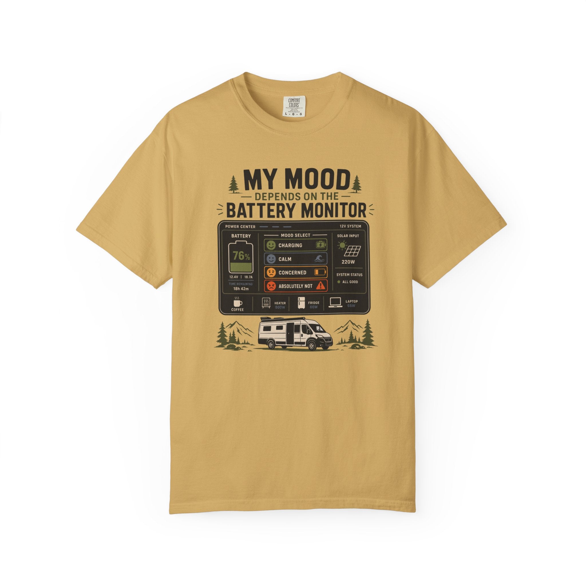 My Mood Depends On The Battery Monitor - T-Shirt