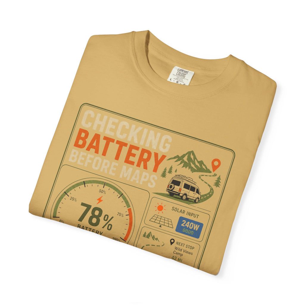Checking Battery Before Maps - T-Shirt