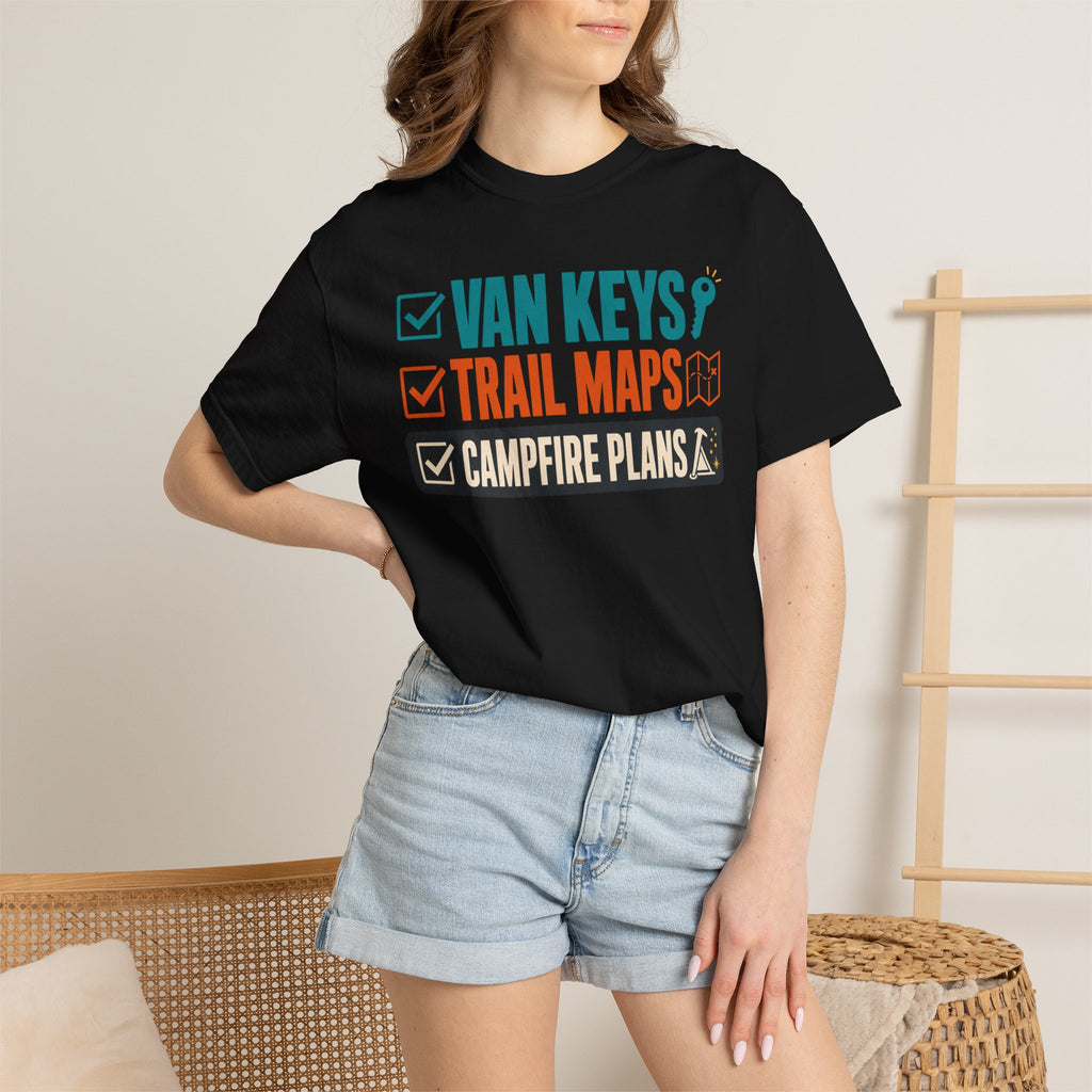 Van Keys Trail Maps Campfire Plans - T-Shirt