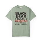 Black Bear Rules Keep Snacks Close People Farther - T-Shirt
