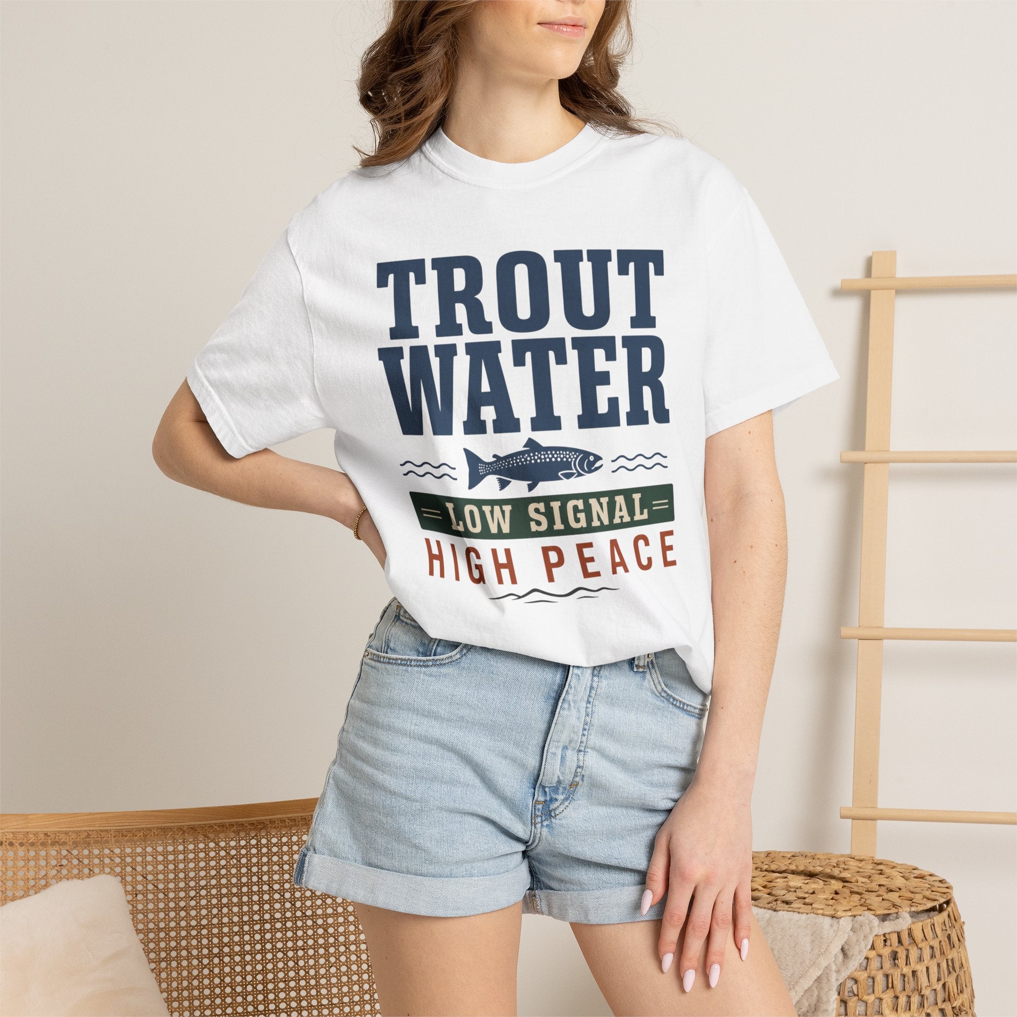 Trout Water Low Signal High Peace - T-Shirt