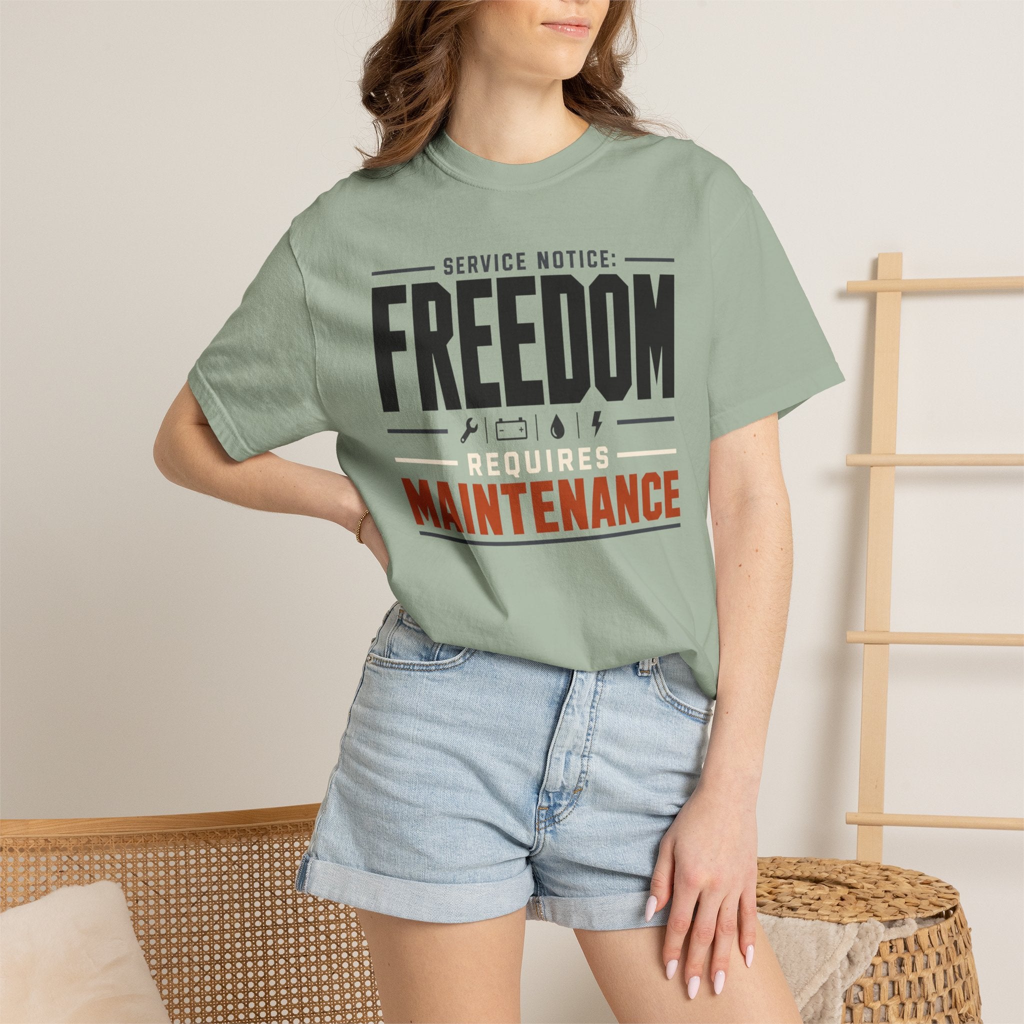 Service Notice Freedom Requires Maintenance - T-Shirt