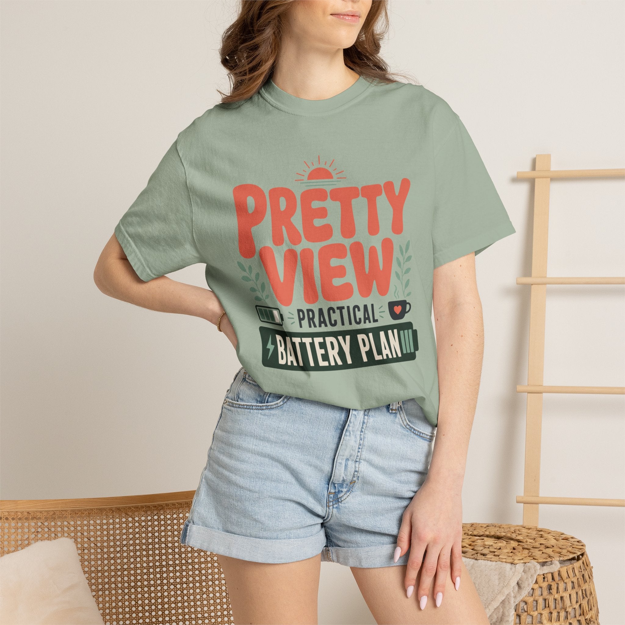 Pretty View Practical Battery Plan - T-Shirt
