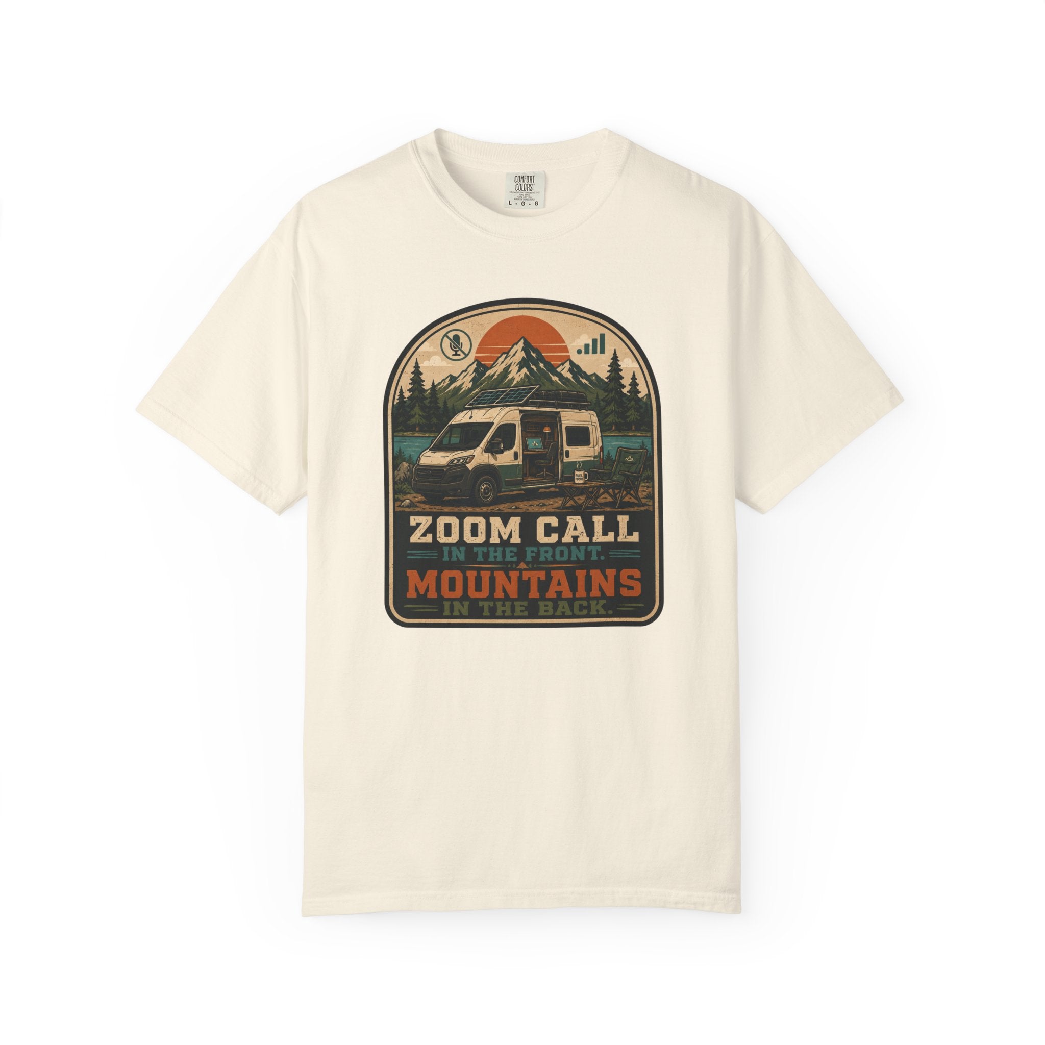 Zoom Call In The Front Mountains In The Back - T-Shirt