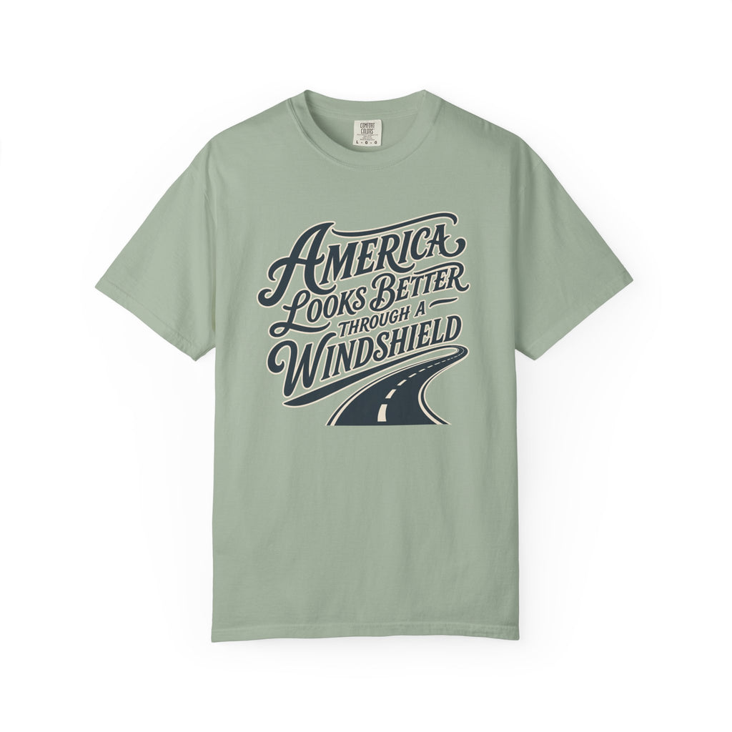 America Looks Better Through A Windshield - T-Shirt