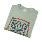 America Looks Better Through A Windshield - T-Shirt