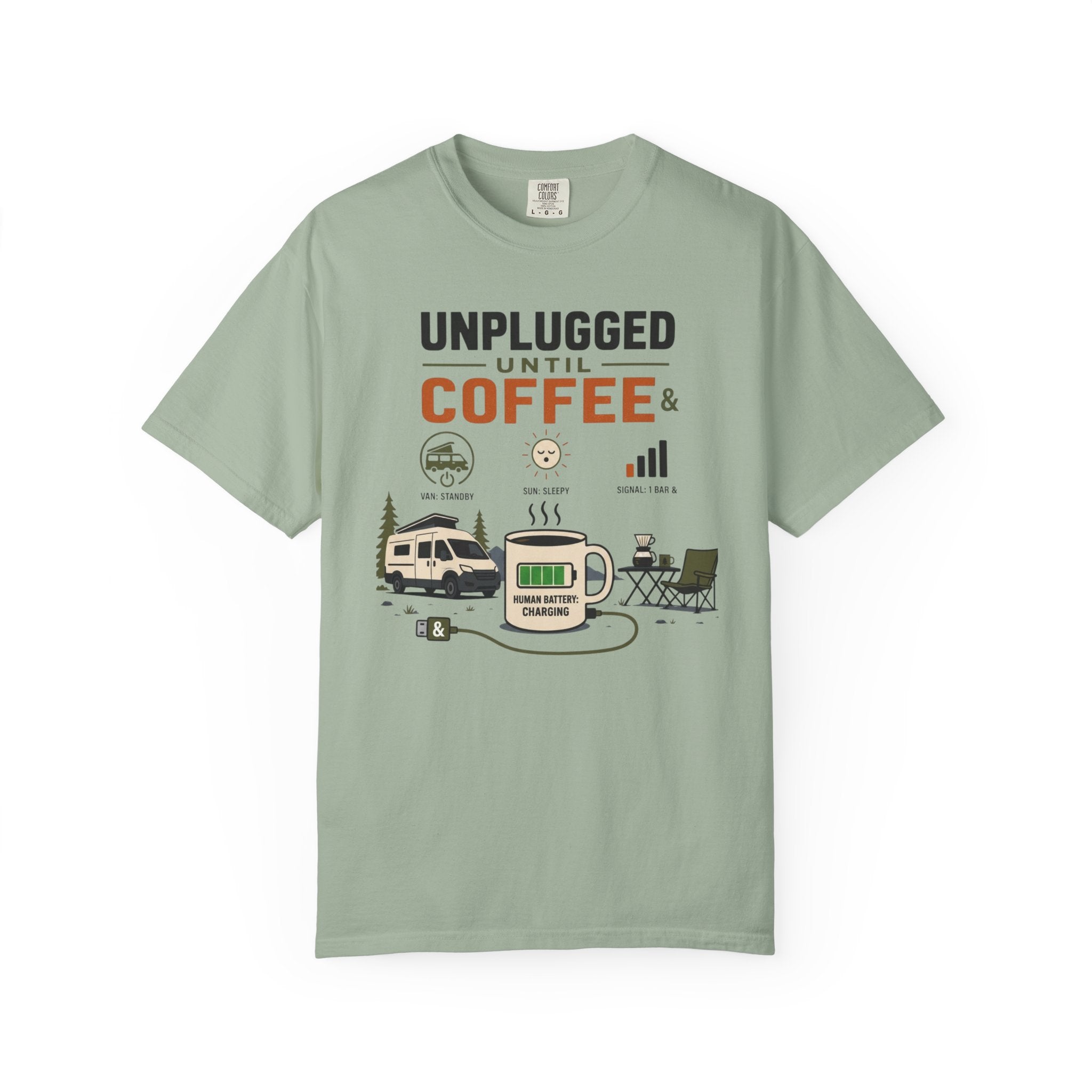 Unplugged Until Coffee - T-Shirt