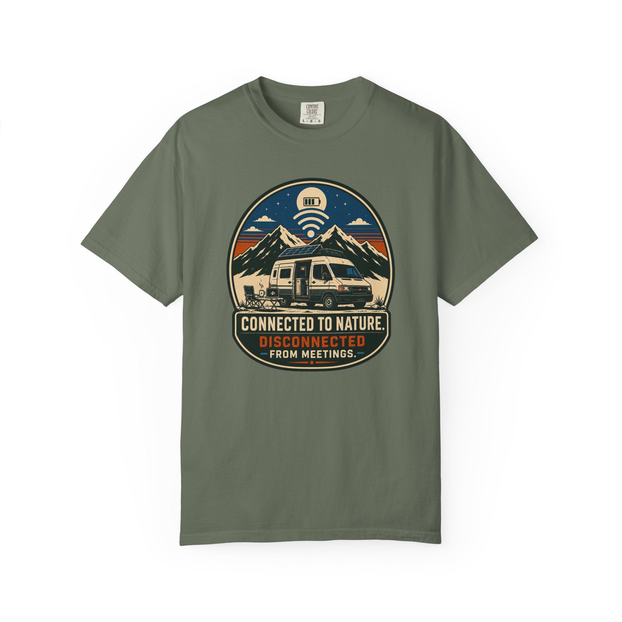 Connected To Nature Disconnected From Meetings - T-Shirt