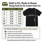 RV Laws Of Motion - T-Shirt design - A graphic of a Class C RV in motion with speed lines behind it. The side of the RV...
