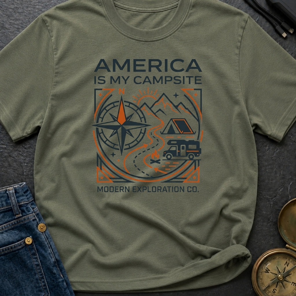 America Is My Campsite - T-Shirt