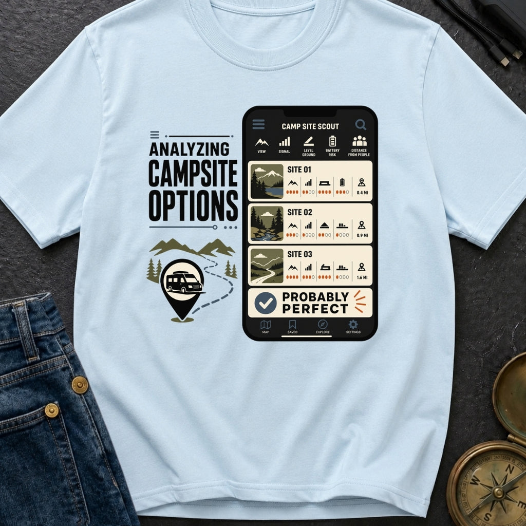Campsite Under Review - T-Shirt
