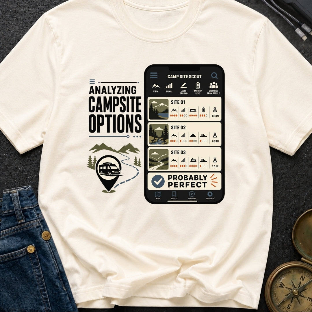 Campsite Under Review - T-Shirt