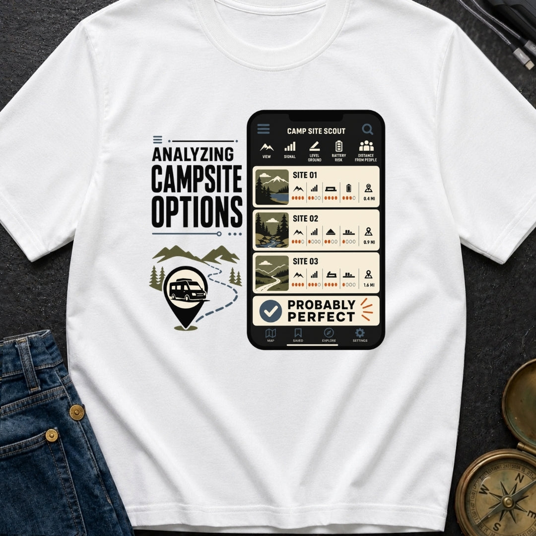 Campsite Under Review - T-Shirt