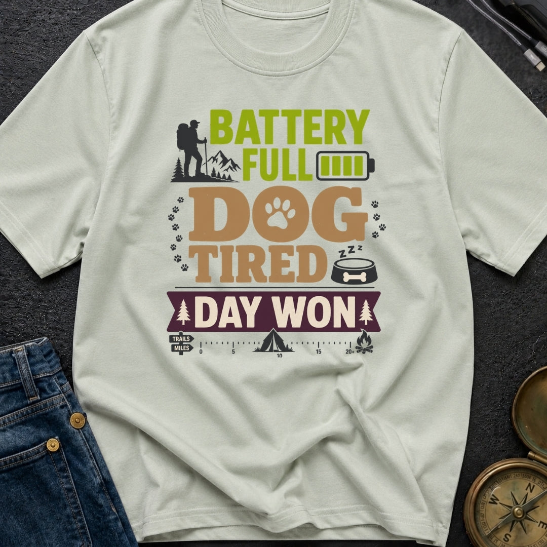 Battery Full Dog Tired - T-Shirt