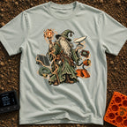 Wizard Of No Hookups - T-Shirt in Bay - An illustration of a traditional wizard with a long white beard and pointed hat...
