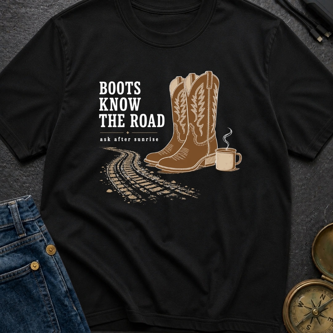 Boots Know The Road - T-Shirt