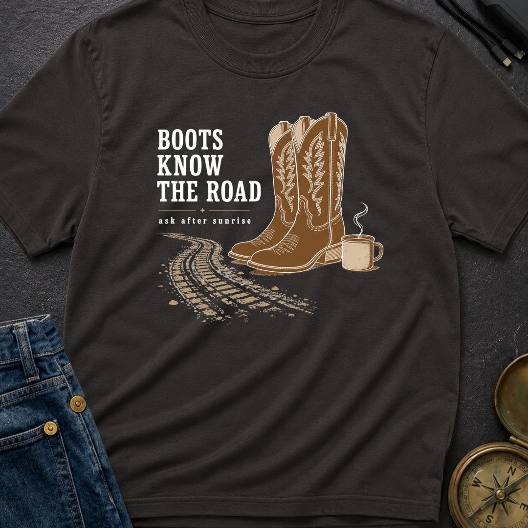 Boots Know The Road - T-Shirt