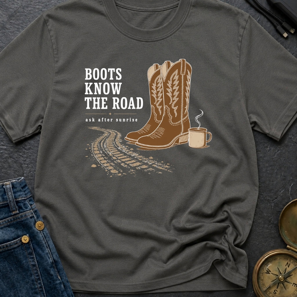 Boots Know The Road - T-Shirt