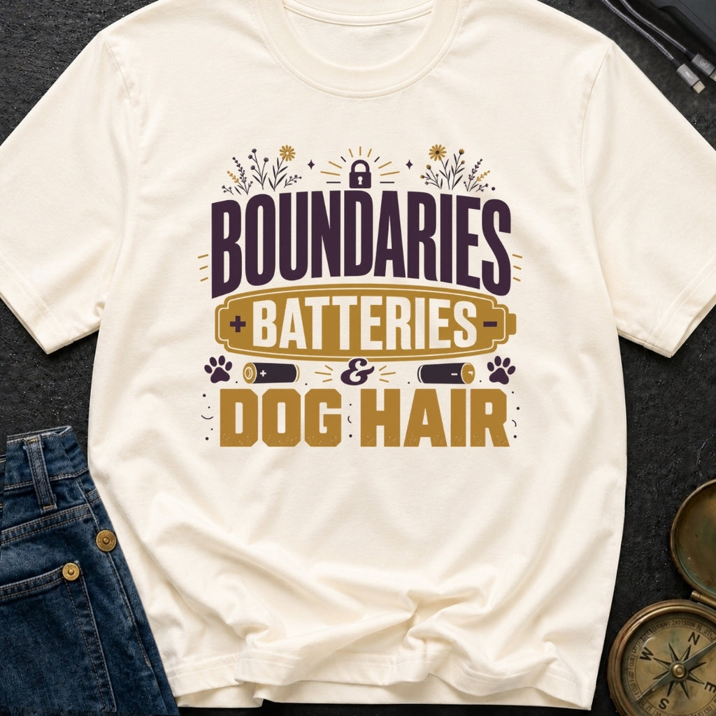 Boundaries Batteries Dog Hair - T-Shirt
