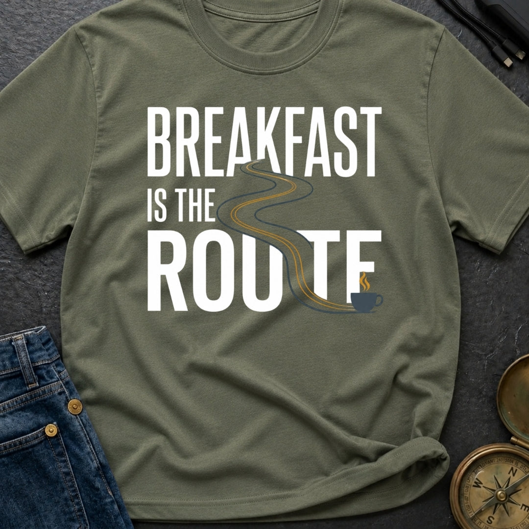 Breakfast Is The Route - T-Shirt