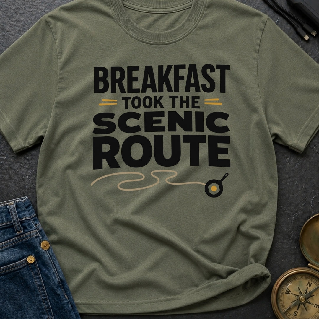 Breakfast Took The Scenic Route - T-Shirt