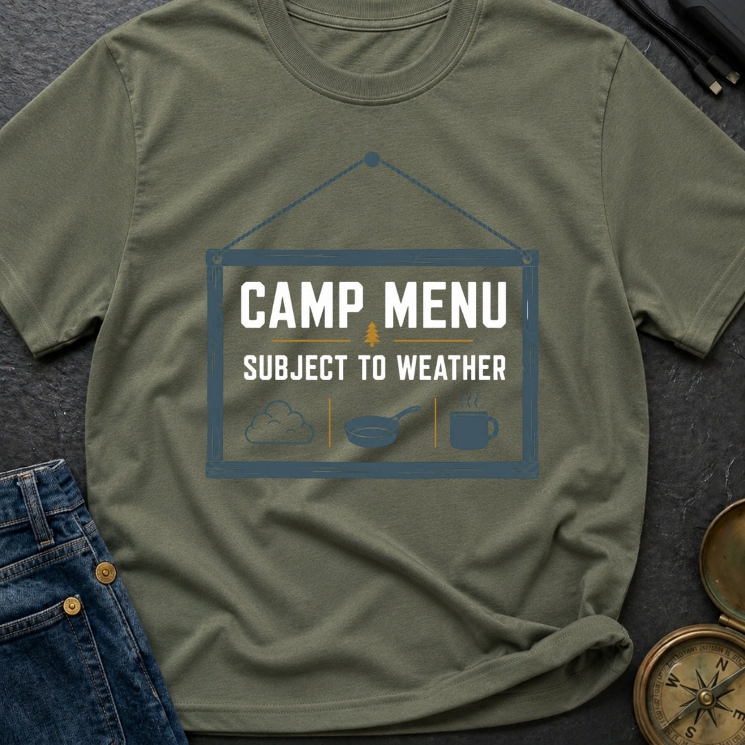 Camp Menu Subject To Weather - T-Shirt