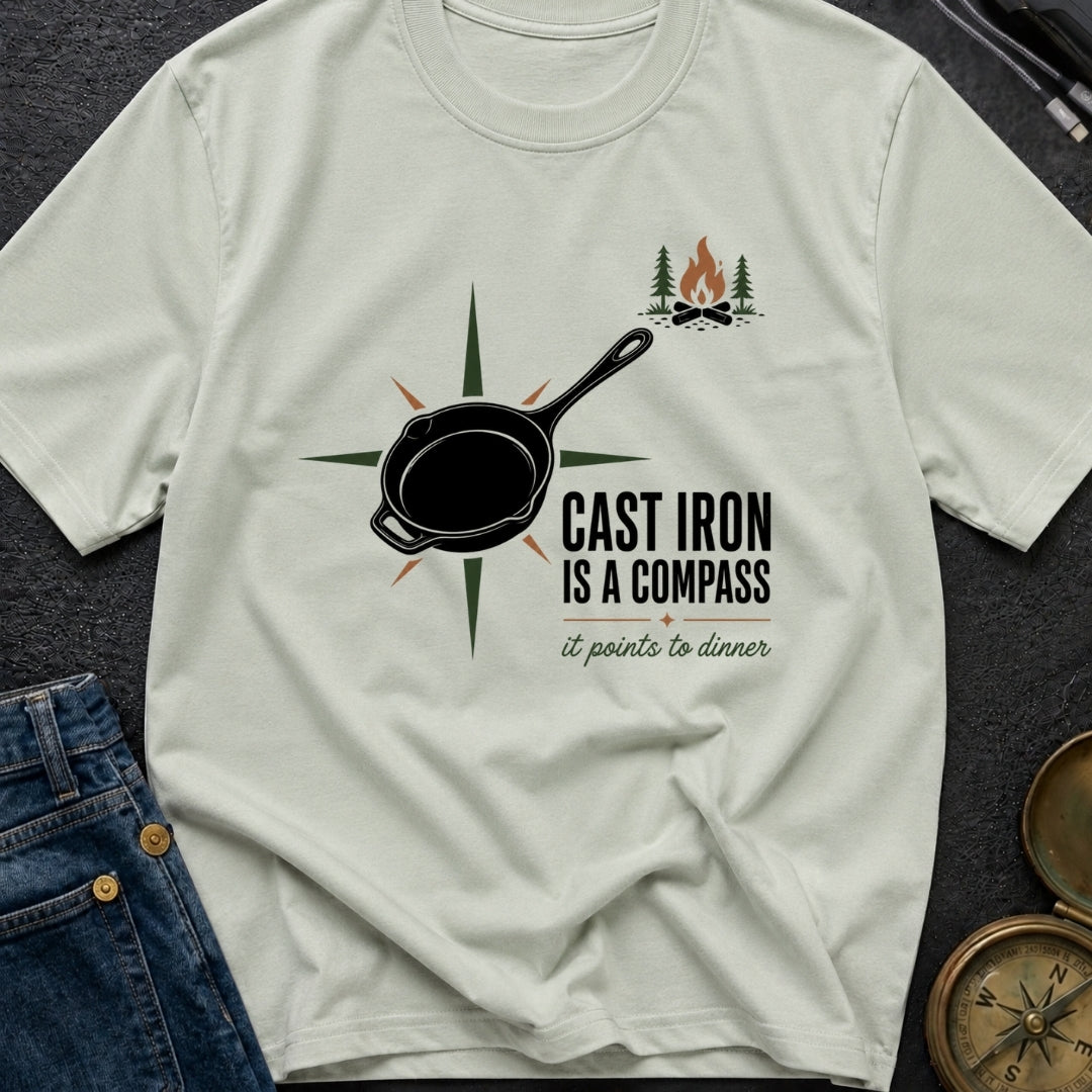 Cast Iron Is A Compass - T-Shirt